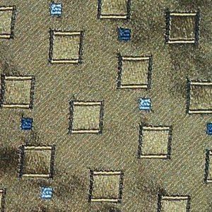 BRUNO PIATTELLI  gold metallic blue silk dress tie USA
